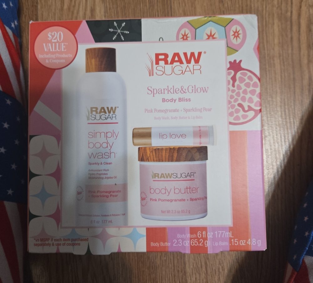 Raw Sugar Sparkle & Glow Body Bliss Set